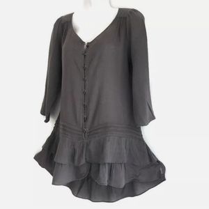 Anthro Edme & Esyllte Tiered Ruffle Tunic Blouse